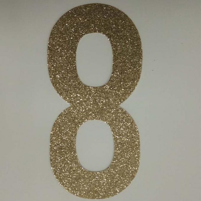 Hight 5"はクリスマスの祝祭のきらめきのボール紙の手紙、8つのアルファベットのきらめきの手紙に番号を付けます