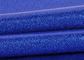 布の底が付いている青いポリ塩化ビニールのきらめきの生地、特別な織物の革輝きのきらめきの生地 サプライヤー