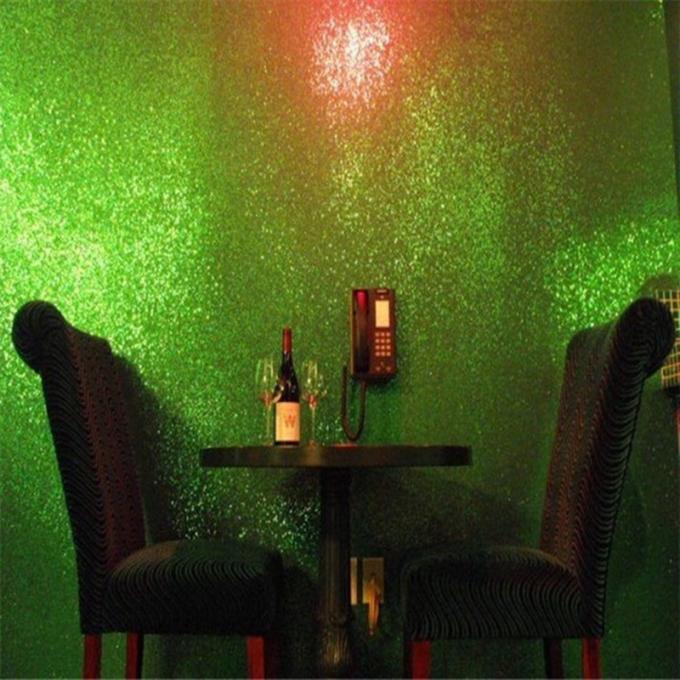 寝室のための薄緑のきらめきの壁紙、技術3dのきらめきの壁紙
