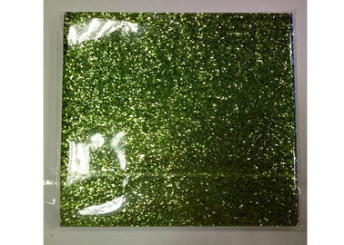 中国 靴および壁紙のための薄緑の曇らされたがっしりしたきらめきの生地0.55mmの厚さ サプライヤー